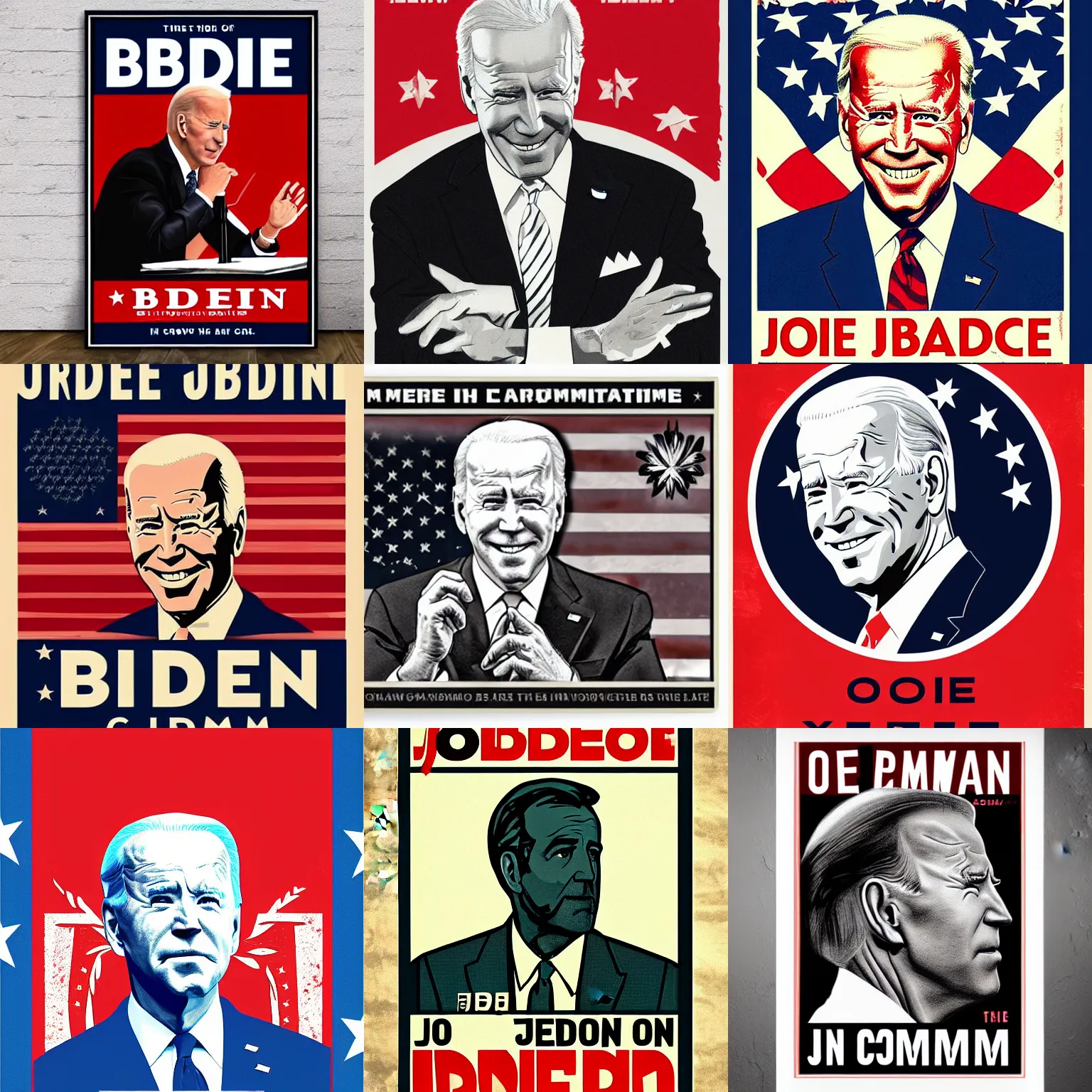 Prompt: Joe Biden communist propaganda poster