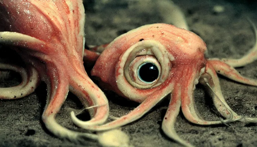 Prompt: big budget horror movie about squid