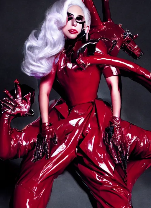 Image similar to lady gaga by nick knight, born this way, born this way album, red weapon 8 k s 3 5, cooke anamorphic / i lenses, highly detailed, cinematic lighting