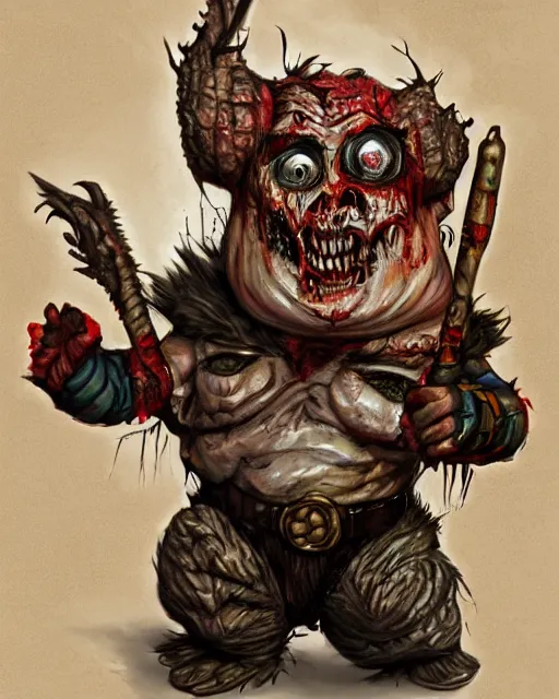 Image similar to gwar as garbage pail kid, hyper realism, fine details, concept art, digital art, deviantart artstation, very sharp,