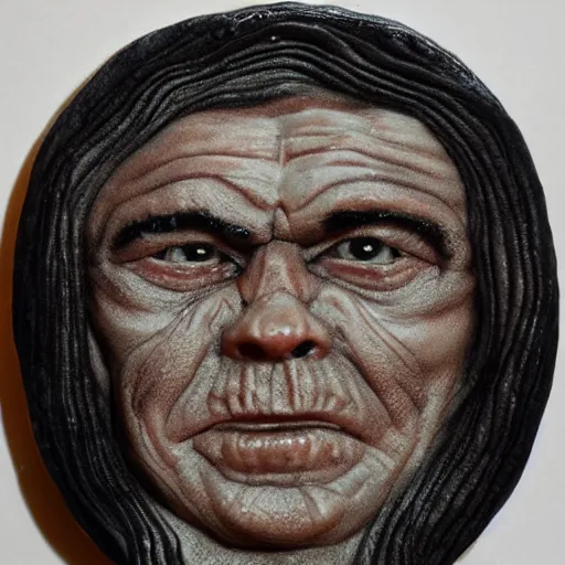 Image similar to POTUS cast in resin, in the style of HR Giger