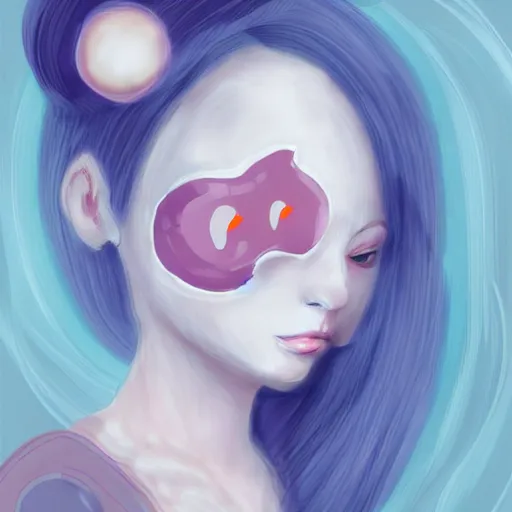 Prompt: “digital painting of a ghost in kawaii style”