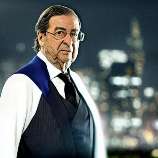 Image similar to still of florentino perez as batman without mask in batman the dark knight ( 2 0 0 8 )