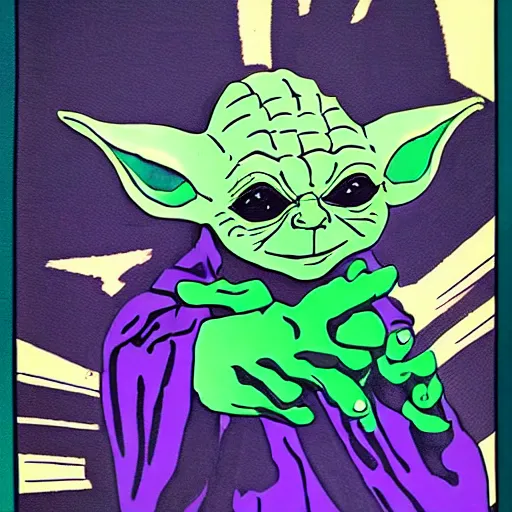 Image similar to Yoda as The Joker