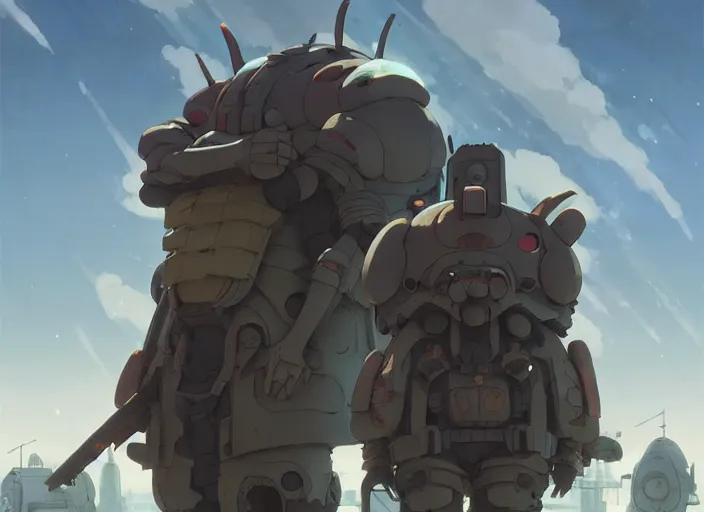 Prompt: mole creatures dressed in military gear, details, futuristic, epic, destroyed city, landscape illustration concept art anime key visual trending pixiv fanbox by wlop and greg rutkowski and makoto shinkai and studio ghibli and kyoto animation symmetrical facial features