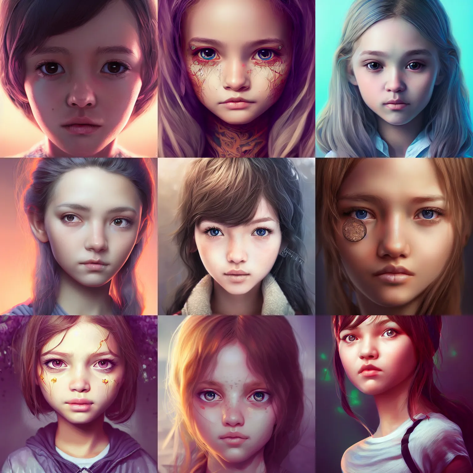 Image similar to very cute girl portrait, highly detailed eyes, intricate details, by artgerm, tooth wu, dan mumford, beeple, wlop, unreal engine 5 rendering