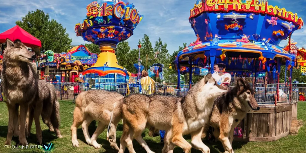 Image similar to fair rides petting zoo wolf photography