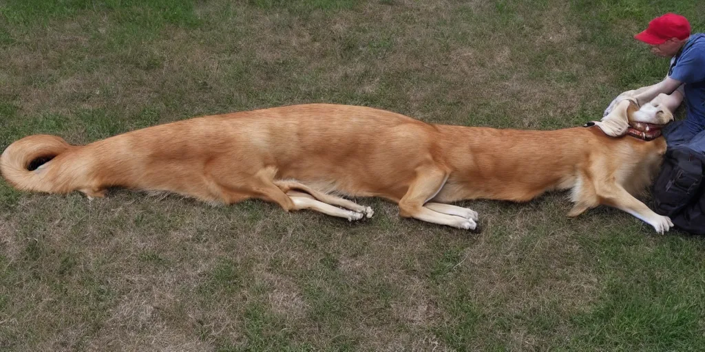 Prompt: a very long dog