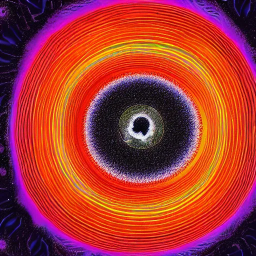 Image similar to Inside of a black Hole, Psychedelic, Tear in space