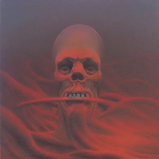 Image similar to atomic by Zdzisław Beksiński, oil on canvas