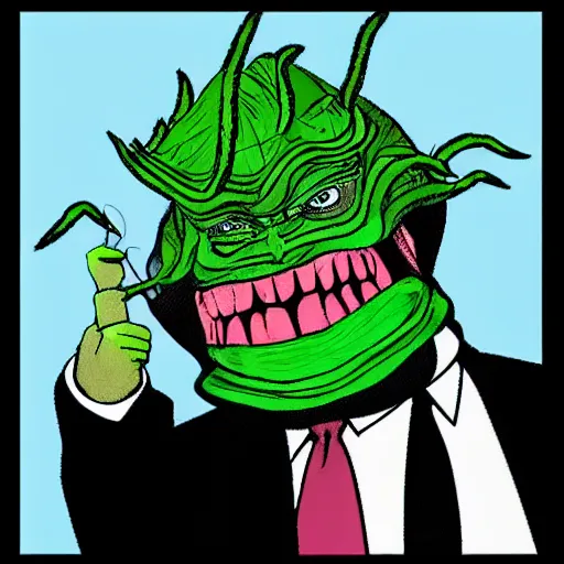 Image similar to donald trump as a vogon.