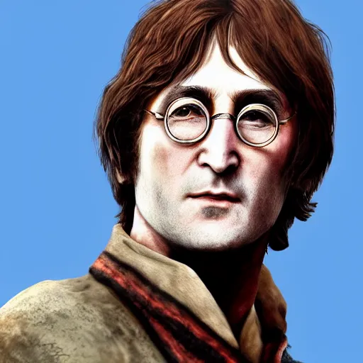 Prompt: John Lennon in read dead redemption, hyper realistic, HD, HQ, photo realistic