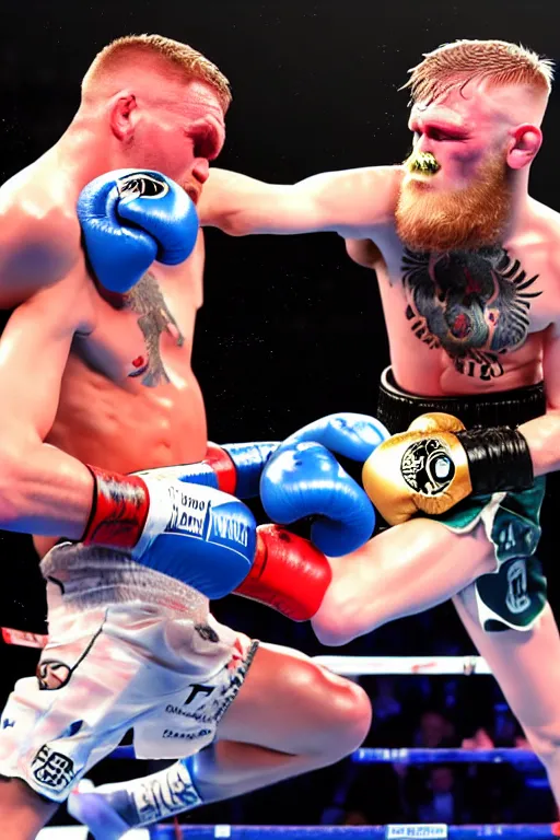 Prompt: jake paul boxing conner mcgregor