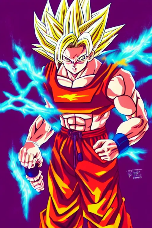 Saiyanbeast on X: Dragon Ball Z Retro 90s Art Artificial Human