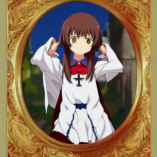 Image similar to catholic anime girl