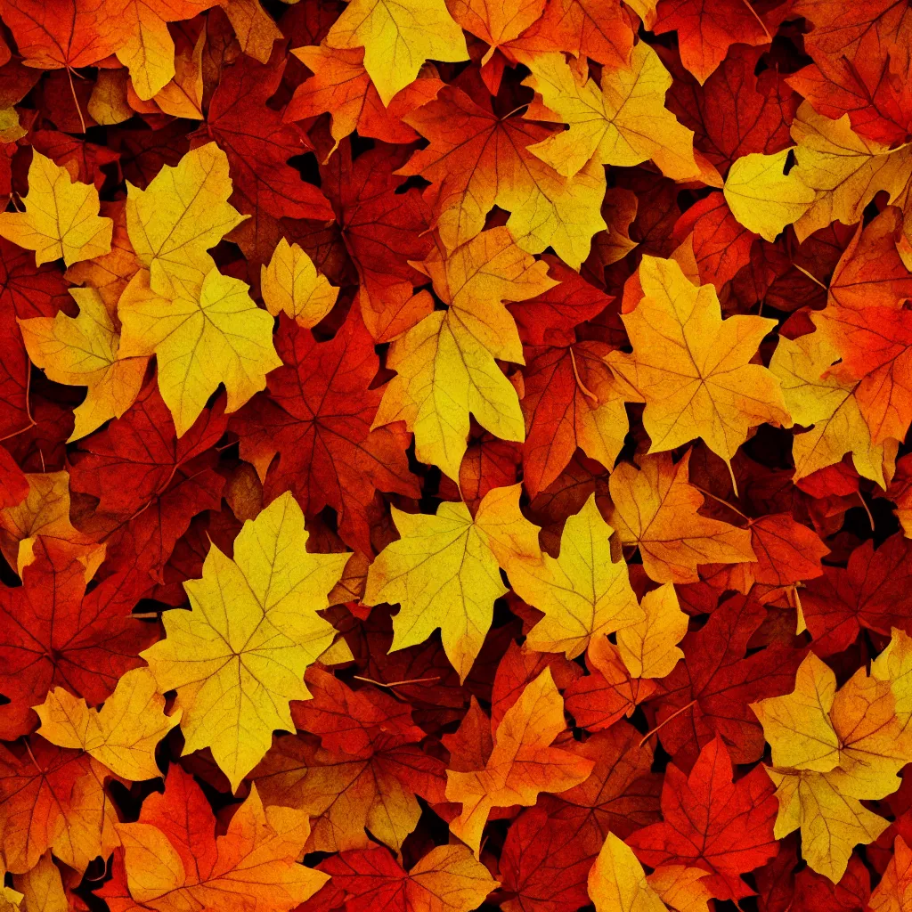 Prompt: autumn leaves texture, wallpaper, 4k