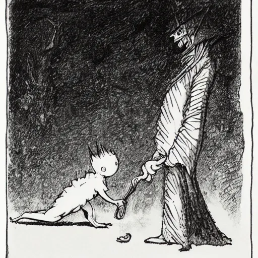 Image similar to limbo, hades, underworld, wind kissed ( ( ( ( picture ) ) ) ), ashes, lament, by maurice sendak, edward gorey, charles addams