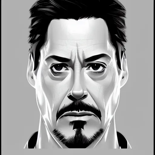 Prompt: concept art of tony stark, vector art, by grzegorz domaradzki, brush hard, highly detailed, artstation, high quality