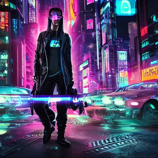 Image similar to cyberpunk