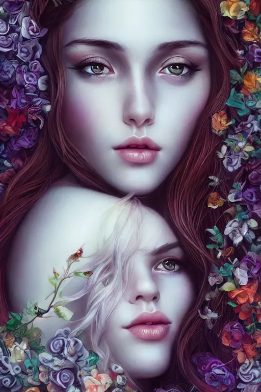 Image similar to portrait of beautiful goddess , 8k, highly detailed, sharp, realistic, in style of Anna Dittmann