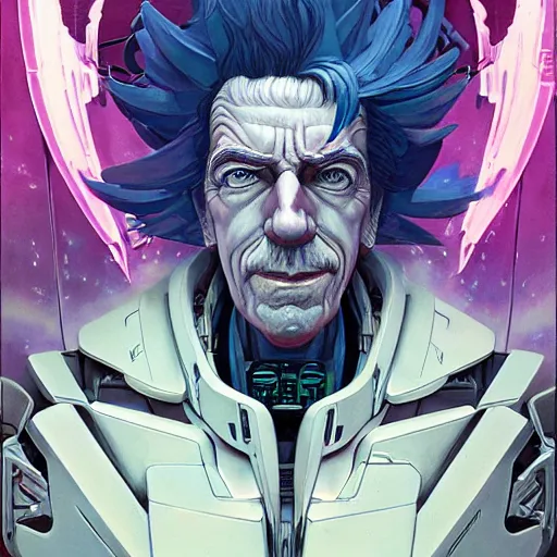 Prompt: 2 0 7 7 transformers rick sanchez portrait by charles vess and james jean and erik jones and rhads, inspired by ghost in the shell, beautiful fine face features, intricate high details, sharp, ultradetailed, 3 d octane render