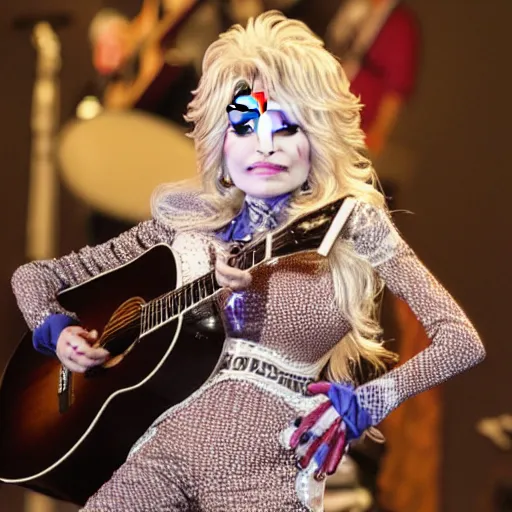 Prompt: raccoon as dolly parton