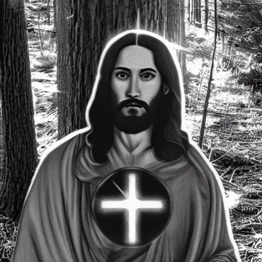 Image similar to trail cam photo of Jesus Christ