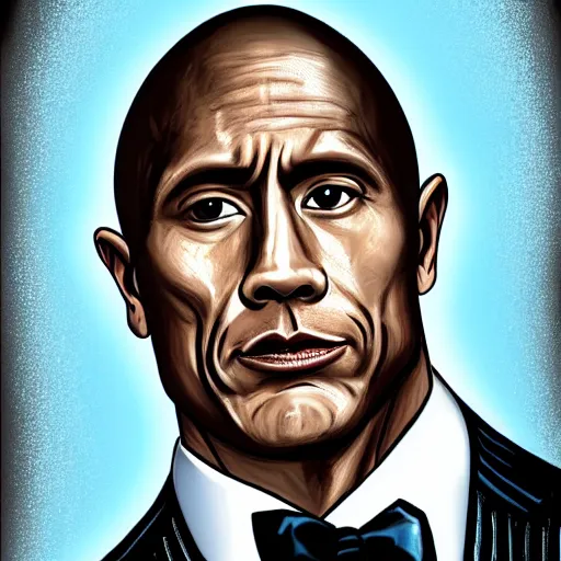 Image similar to the rock is the president of the united states, illustration, realistic, cinematic