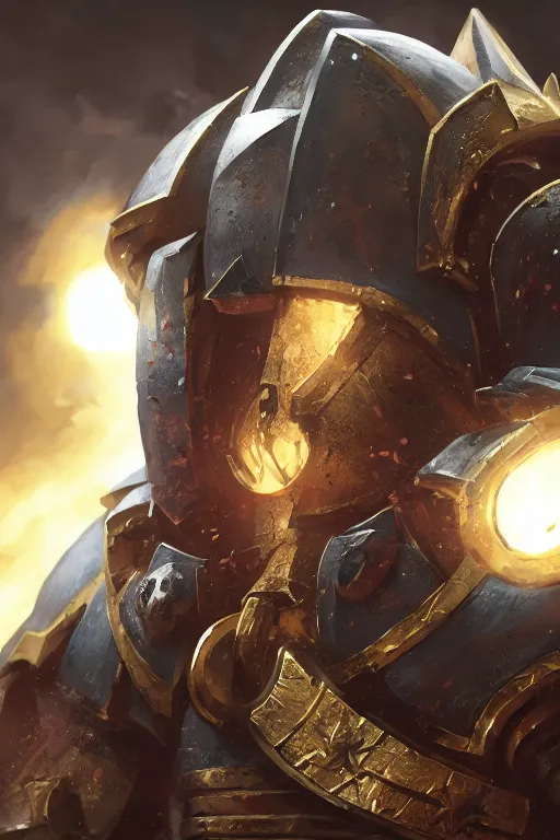 Image similar to armor portrait heros warhammer 4 0 k horus heresy fanart - the primarchs emperor by johannes helgeson animated with vfx concept artist & illustrator global illumination ray tracing hdr fanart arstation zbrush central hardmesh 8 k octane renderer comics stylized