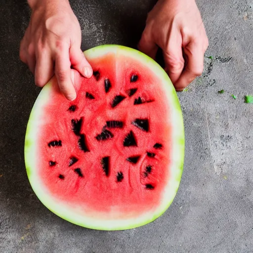 Prompt: watermelon transplant surgery