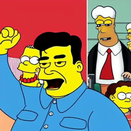 Prompt: kim jong - un as character in the simpsons