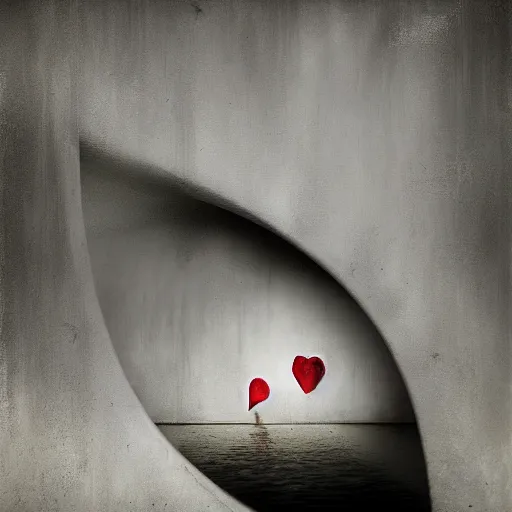 Prompt: abstract painting of love by michal karcz