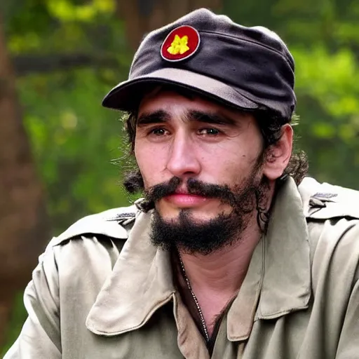 Prompt: candid photograph of James Franco as Fidel Castro