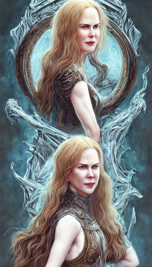 Image similar to young nicole kidman, fame of thrones, fibonacci, sweat drops, intricate fashion clothing, insane, intricate, highly detailed, surrealistic, digital painting, artstation, concept art, smooth, sharp focus, illustration, unreal engine 5, 8 k, art by artgerm and greg rutkowski and alphonse mucha