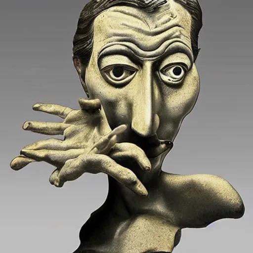 Image similar to Surrealist sculpture of Salvador Dali