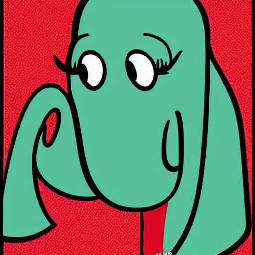 Prompt: handsome squidward, pop art style