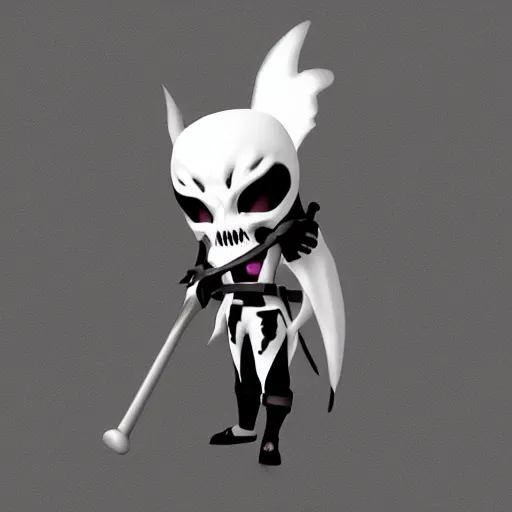 Image similar to grim reaper chibi video game render