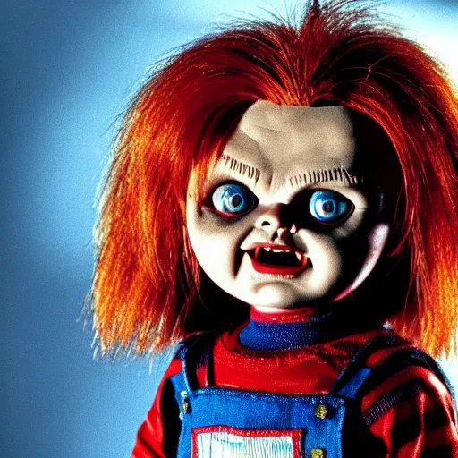 Prompt: Chucky the killer doll from the movie Child's Play 8k hdr movie still