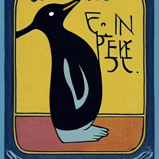 Prompt: penguin by eugene grasset