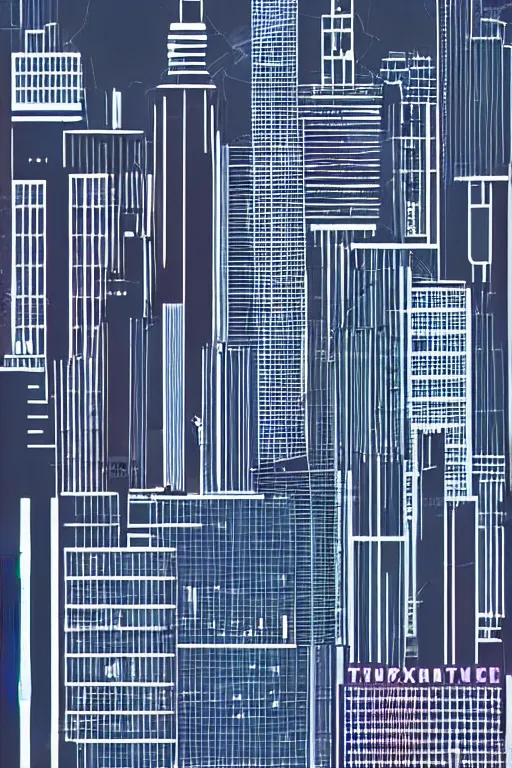 Image similar to a beautiful cityscape, 2d minimalist vector art, high contrast cyberpunk palette, hd phone wallpaper