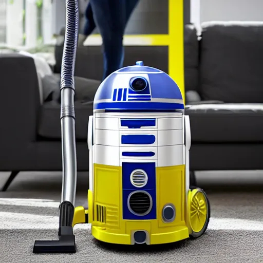 Image similar to karcher wd 2 vacuum cleaner looks like r 2 d 2, product photo 8 k,