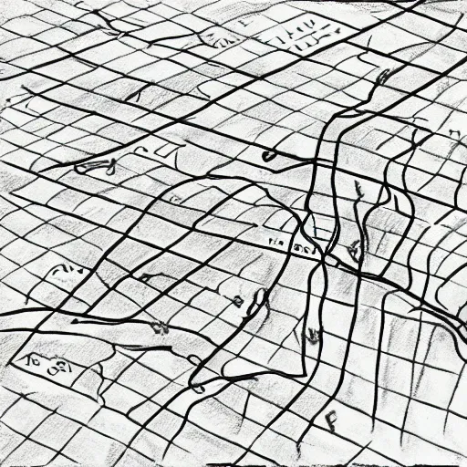 Image similar to crayon drawing of google maps