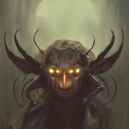 Image similar to a hyper realistic portrait painting of the mothman, glowing eyes, creepy, backlight, horror vibe, real, realistic lighting in the style of greg rutkowski,