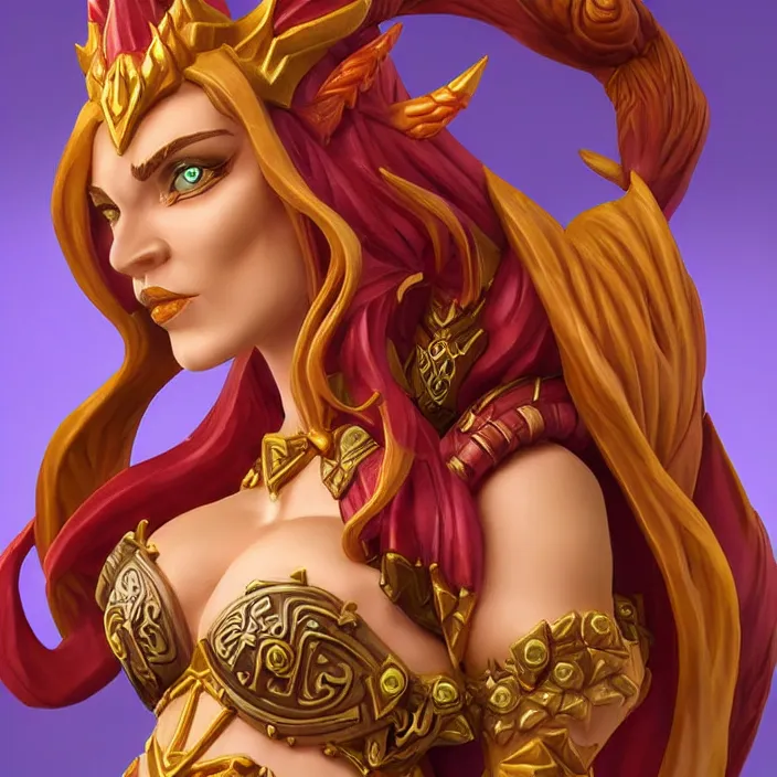 Image similar to alexstrazsa, an world of warcraft portrait of alexstrasza, figurine, detailed