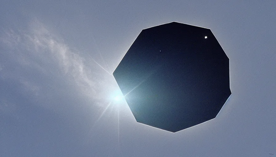 Image similar to hexagon in the sky above earth, solar eclipse, detlev van ravenswaay