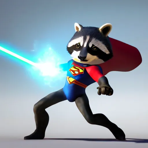 Image similar to Raccoon-superman fighting against darth-raccoon on a kirby-themed super-smash-bros-level, super highly detailed, professional digital painting, artstation, concept art, smooth, sharp focus, no blur, no dof, extreme illustration, Unreal Engine 5, Photorealism, HD quality, 8k resolution, cinema 4d, 3D, beautiful, cinematic, art by artgerm and greg rutkowski and alphonse mucha and loish and WLOP