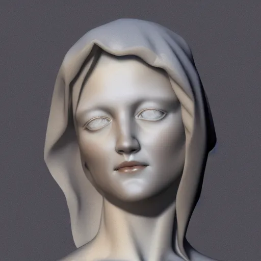a marble sculpture of the veiled virgin, subsurface | Stable Diffusion ...