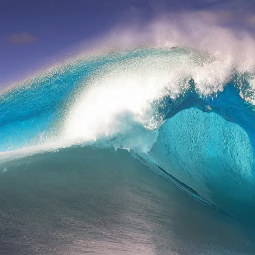 Image similar to diagram of a giant wave at teahupo'o