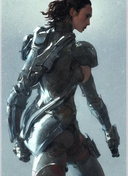 Image similar to gal gadot wearing metal gear armor dramatic lighting art by Hokusai by Richard Schmid artstation by greg rutkowski by trevor henderson by ross draws cinematic dramatic