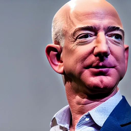 Image similar to Photo of Jeff Bezos having a messy long hair